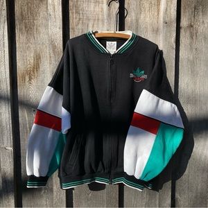 -VINTAGE 80S ADIDAS COLOUR BLOCK SWEATSHIRT-